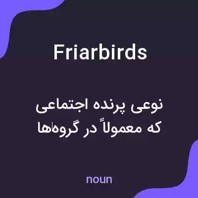 معنی friarbirds به فارسی معنی friarbirds به فارسی