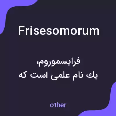معنی frisesomorum به فارسی معنی frisesomorum به فارسی