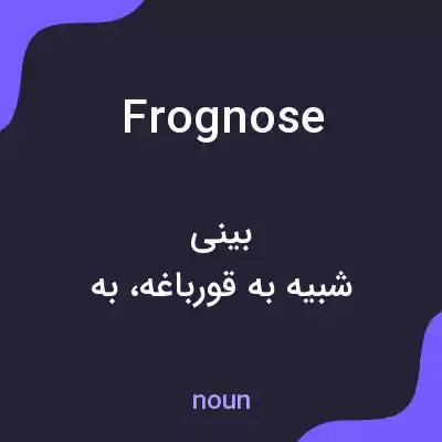 معنی frognose به فارسی معنی frognose به فارسی