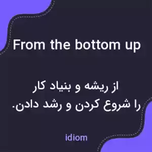 معنی from the bottom up به فارسی معنی from the bottom up به فارسی