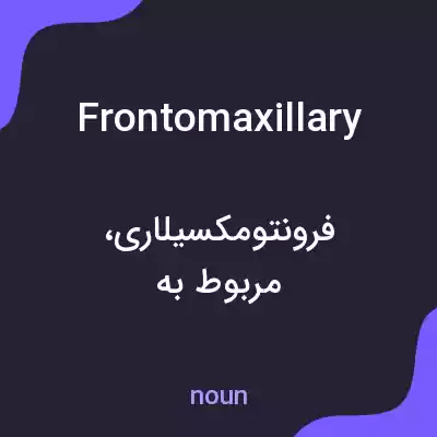 معنی frontomaxillary به فارسی