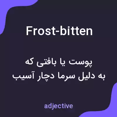 معنی frost-bitten به فارسی معنی frost-bitten به فارسی