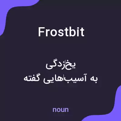 معنی frostbit به فارسی