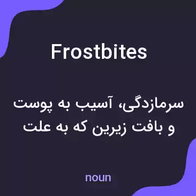 معنی frostbites به فارسی