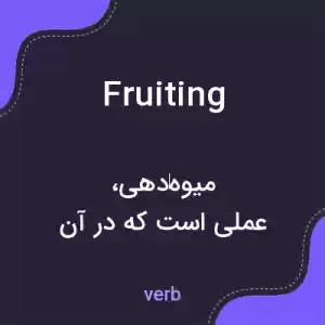 معنی fruiting به فارسی