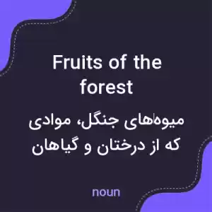 معنی fruits of the forest به فارسی معنی fruits of the forest به فارسی