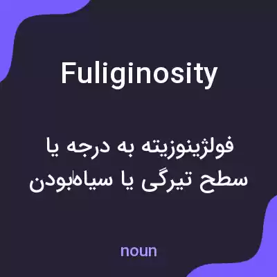 معنی fuliginosity به فارسی