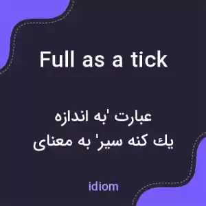 معنی full as a tick به فارسی معنی full as a tick به فارسی