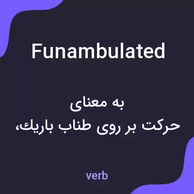 معنی funambulated به فارسی
