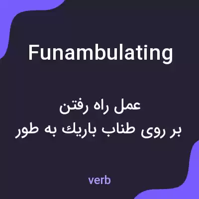 معنی funambulating به فارسی معنی funambulating به فارسی