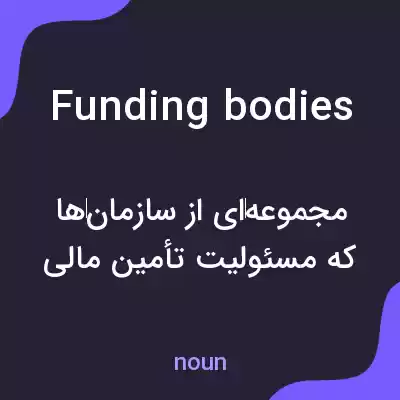 معنی funding bodies به فارسی معنی funding bodies به فارسی