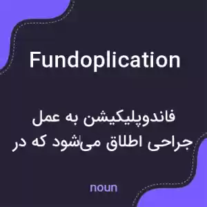 معنی fundoplication به فارسی