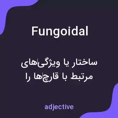 معنی fungoidal به فارسی معنی fungoidal به فارسی