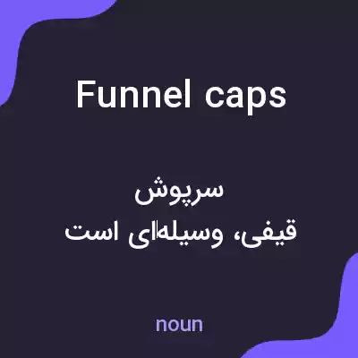 معنی funnel caps به فارسی معنی funnel caps به فارسی