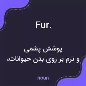 معنی fur. به فارسی معنی fur. به فارسی