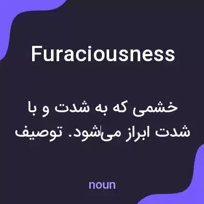 معنی furaciousness به فارسی معنی furaciousness به فارسی