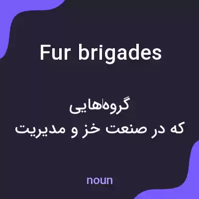 معنی fur brigades به فارسی معنی fur brigades به فارسی