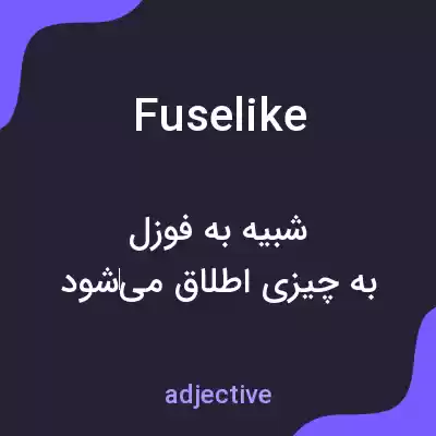 معنی fuselike به فارسی معنی fuselike به فارسی