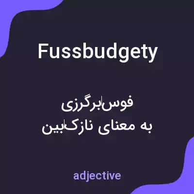 معنی fussbudgety به فارسی معنی fussbudgety به فارسی
