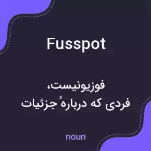 معنی fusspot به فارسی معنی fusspot به فارسی