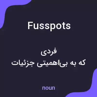 معنی fusspots به فارسی معنی fusspots به فارسی