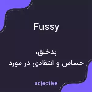 معنی fussy به فارسی معنی fussy به فارسی