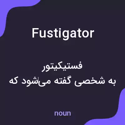 معنی fustigator به فارسی