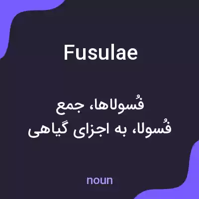 معنی fusulae به فارسی معنی fusulae به فارسی