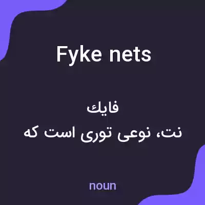 معنی fyke nets به فارسی معنی fyke nets به فارسی