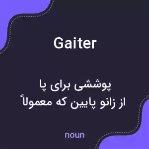 معنی gaiter به فارسی معنی gaiter به فارسی