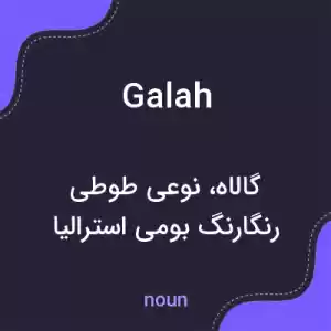 معنی galah به فارسی معنی galah به فارسی