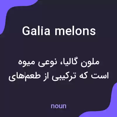 معنی galia melons به فارسی معنی galia melons به فارسی