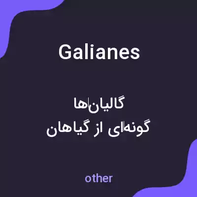 معنی galianes به فارسی معنی galianes به فارسی