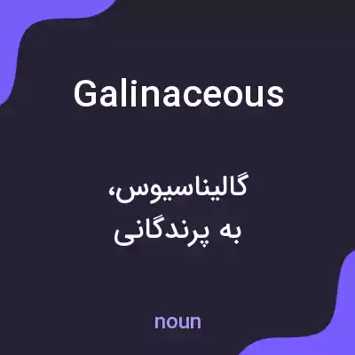 معنی galinaceous به فارسی معنی galinaceous به فارسی