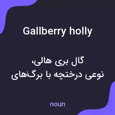 معنی gallberry holly به فارسی معنی gallberry holly به فارسی