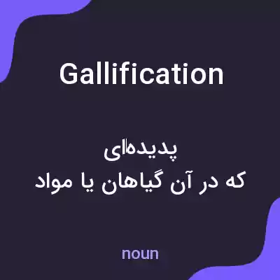 معنی gallification به فارسی معنی gallification به فارسی
