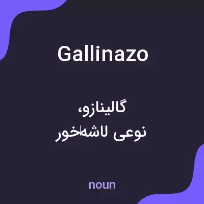معنی gallinazo به فارسی معنی gallinazo به فارسی