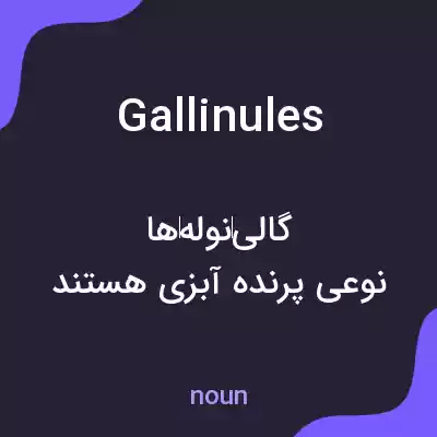 معنی gallinules به فارسی معنی gallinules به فارسی