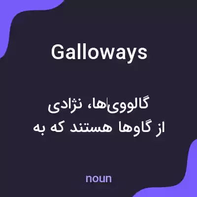 معنی galloways به فارسی معنی galloways به فارسی