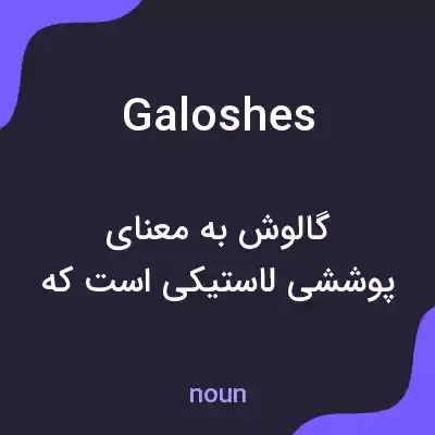 معنی galoshes به فارسی معنی galoshes به فارسی