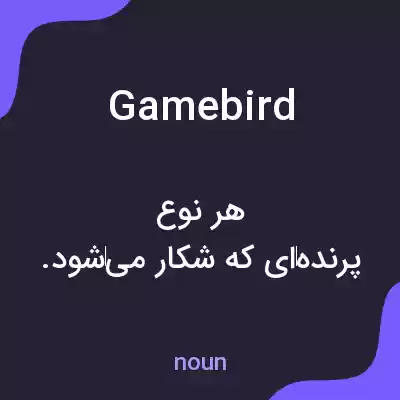 معنی gamebird به فارسی معنی gamebird به فارسی