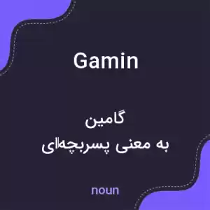 معنی gamin به فارسی معنی gamin به فارسی