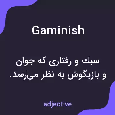 معنی gaminish به فارسی معنی gaminish به فارسی