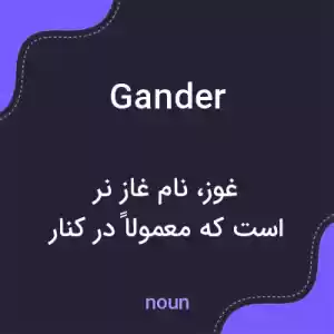 معنی gander به فارسی معنی gander به فارسی