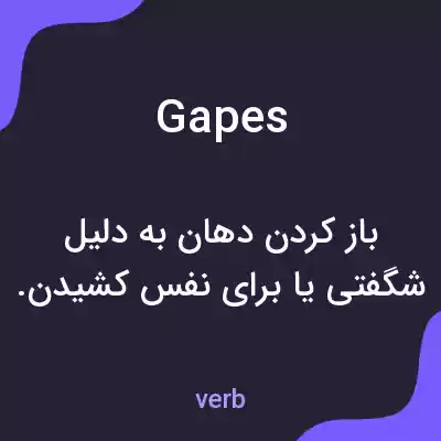 معنی gapes به فارسی معنی gapes به فارسی