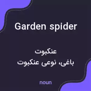 معنی garden spider به فارسی معنی garden spider به فارسی