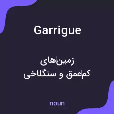 معنی garrigue به فارسی معنی garrigue به فارسی