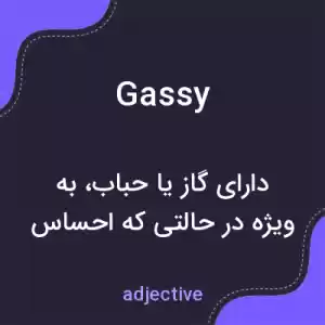 معنی gassy به فارسی معنی gassy به فارسی
