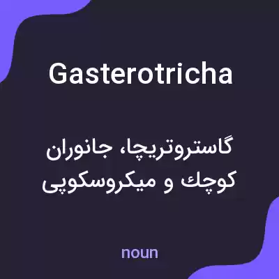 معنی gasterotricha به فارسی معنی gasterotricha به فارسی