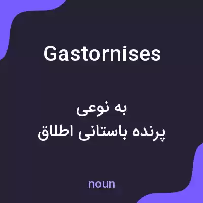 معنی gastornises به فارسی معنی gastornises به فارسی